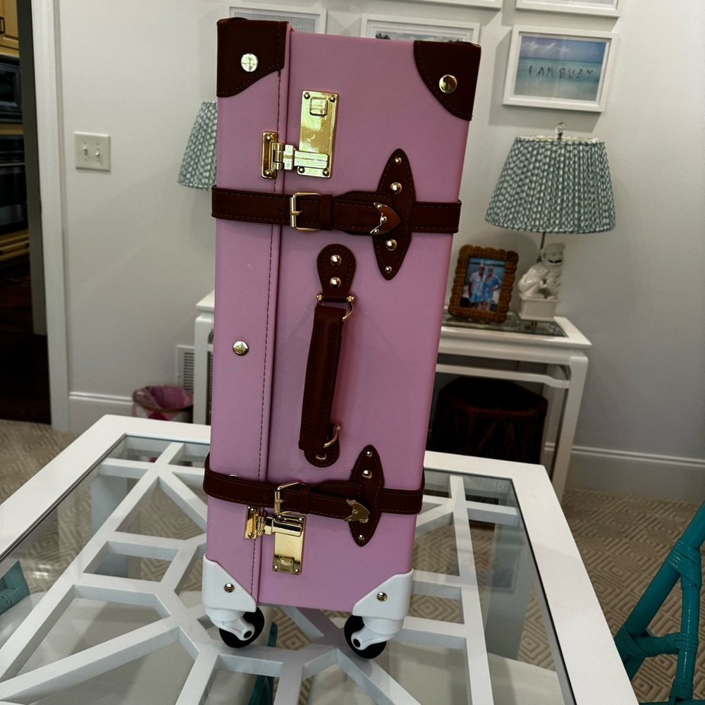 Lilly Pulitzer Pink Heritage Rolling Trunk Suitcase Limited Edition NWT - Picture 11 of 16